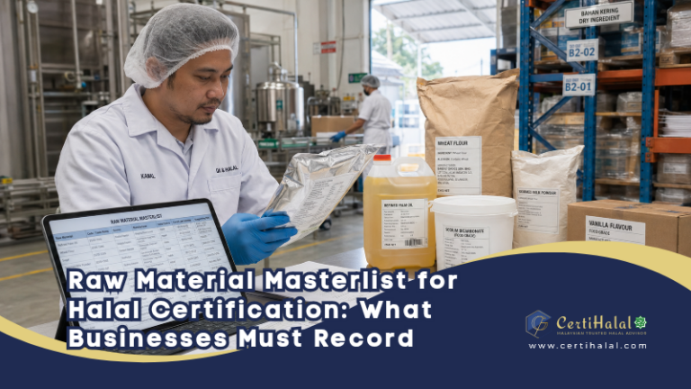 Raw Material Masterlist for Halal Certification: What Businesses Must Record